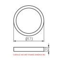 12w Recessed Round Panel - Optional Surface Mount Frame