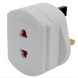 White Shaver Type Mains Adapter