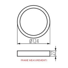 6w Recessed Round Panel - Optional Surface Mount Frame