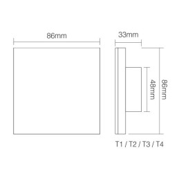 Mi-Light 4-zone RGB/RGBW smart panel remote controller