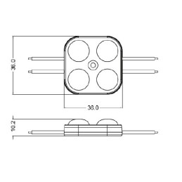 2w High Performance 4 Module - 20 Pcs on String