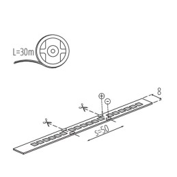 30M Bulk Reel - 24v LED tape LED STRIP L120