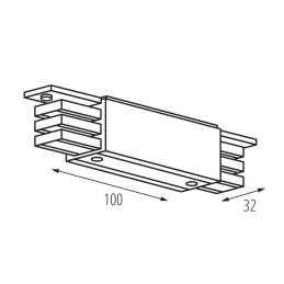 Straight Connector for TEAR Track System