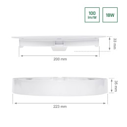 Algine 2 in 1 Panel - Surface or Recessed Mount