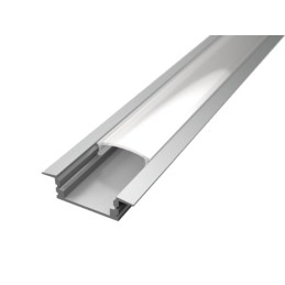 1m Alu Profile for LED Strip - Comes with click in lens - Groove