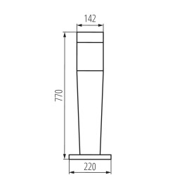 Architectural - E27- IP54- 770mm- INVO - floor standing lamp for Path , Driveway etc