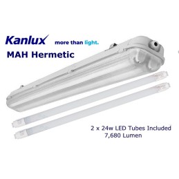 Quality MAH 1500mm Hermetic Fitting with 2x 24w LED Tubes