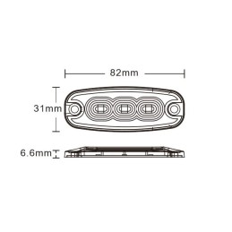 LED Slim strobo light 3x LED LED Slim strobo light 3x LED