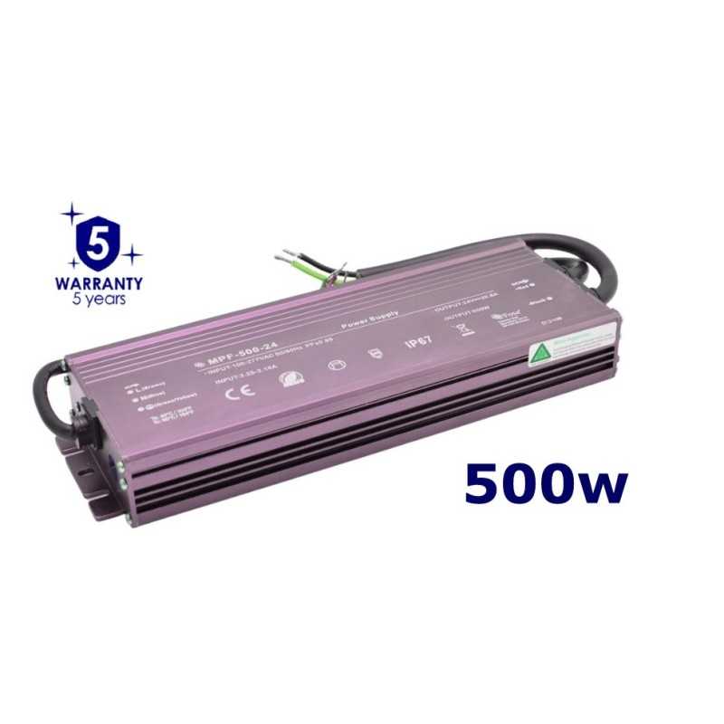 Constant Voltage Power Supply PFC IP67 24V 500W Constant Voltage Power Supply PFC IP67 24V 500W