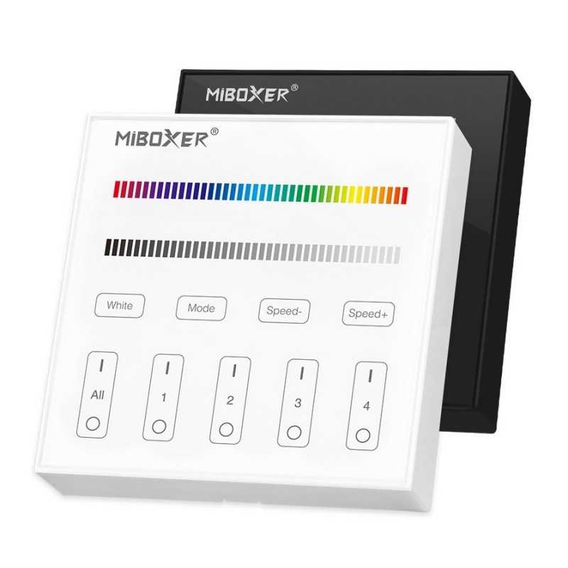 Mi-Light 4-zone RGB/RGBW smart panel B3 Black or White Mi-Light 4-zone RGB/RGBW smart panel B3 Black or White