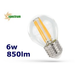 E27 6w Warmer White LED Filament Golf Ball Bulb
