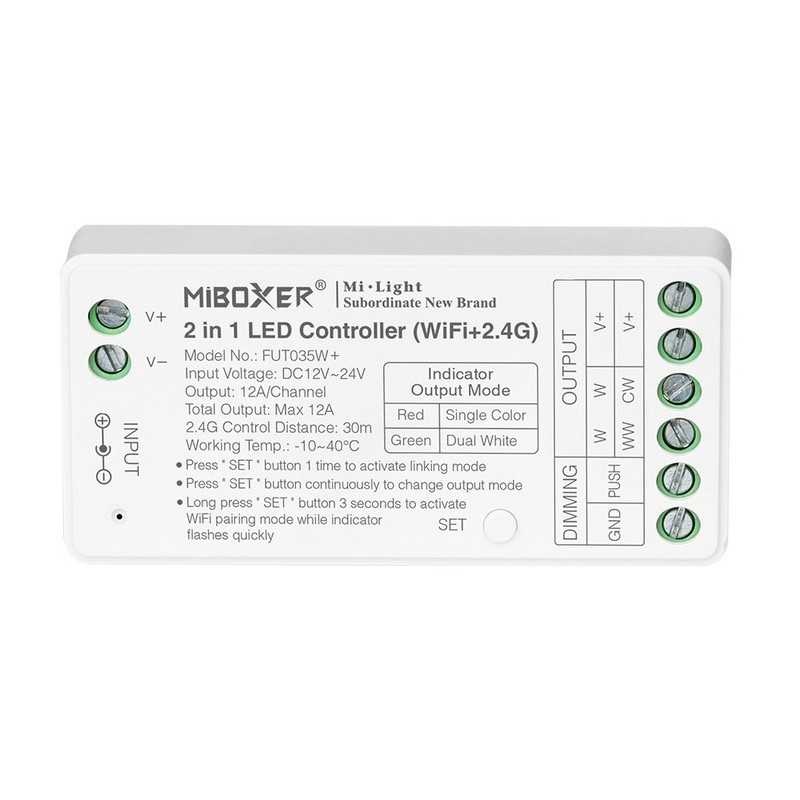 FUT035W+ 2 in 1 LED Strip Controller (WiFi+2.4G)