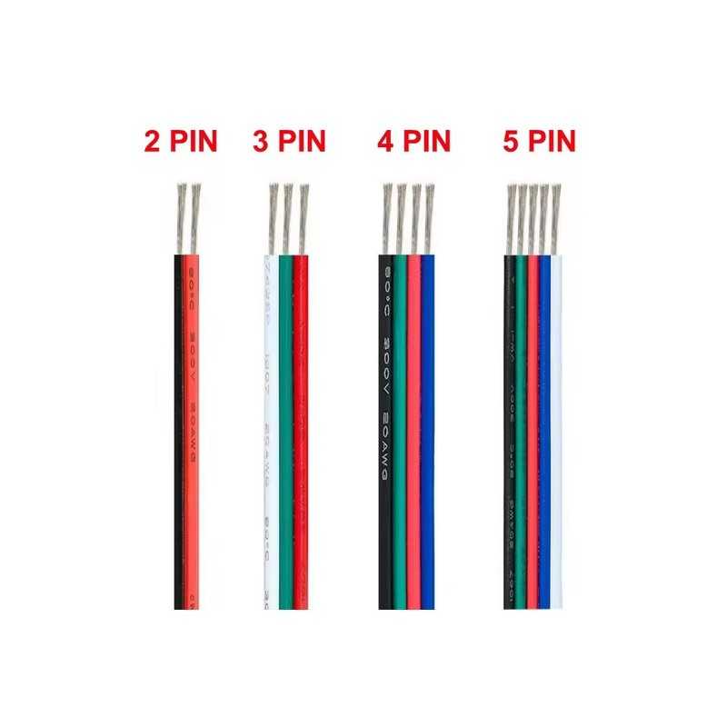 2, 3, 4, 5 core extension wire